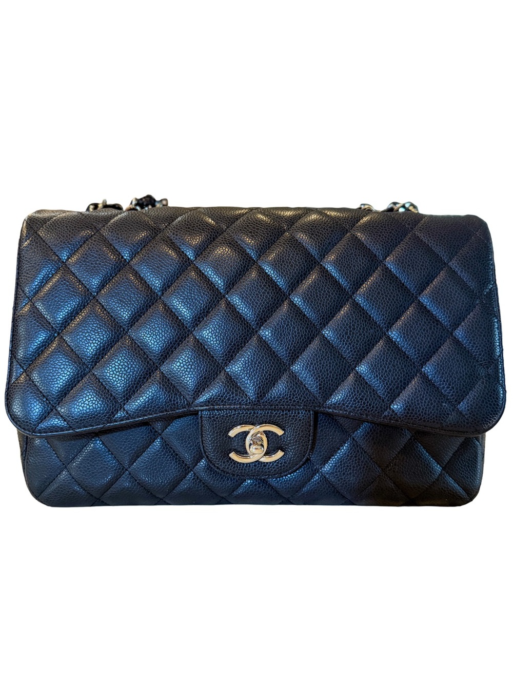 CHANEL Classic Jumbo Single Flap Black Caviar